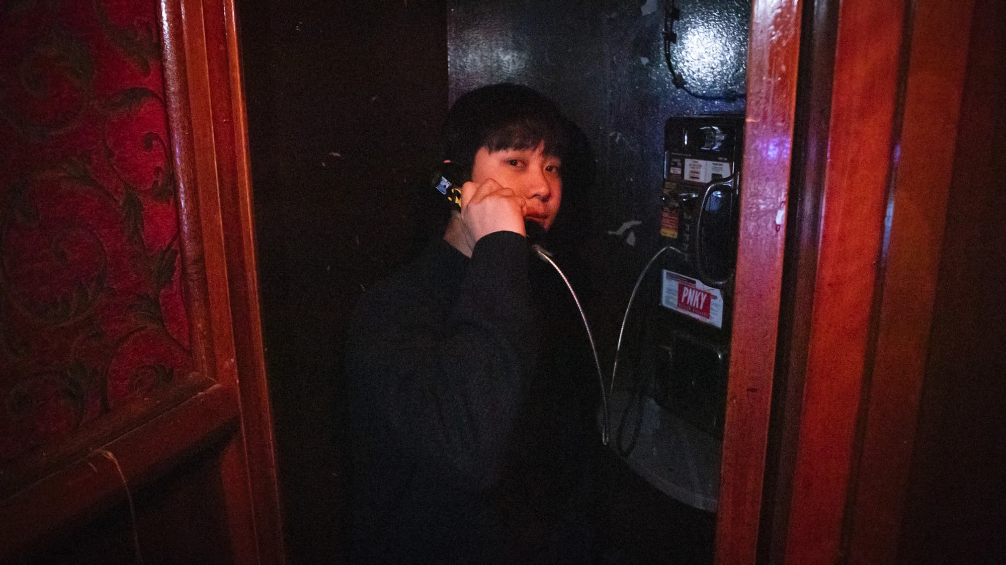 Portrait of Jaedon holding phone
