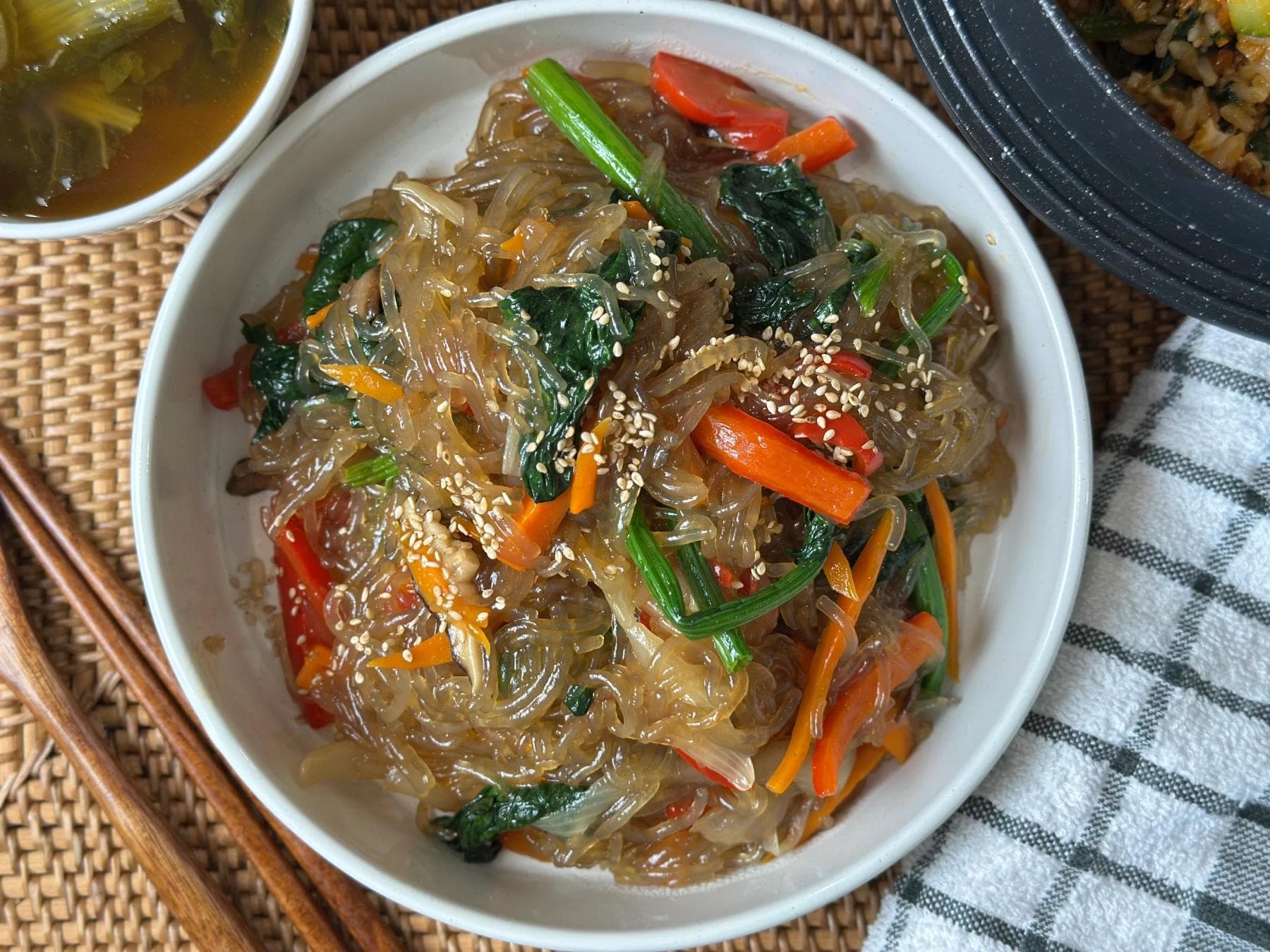 Korean Stir-Fried Glass Noodles with Vegetables
